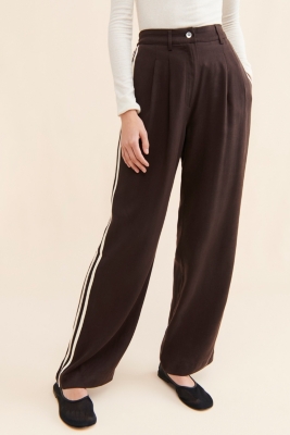 Twill Pleated Stripe Pants | Nuuly