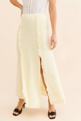 ★2025SS新作★EXPIRED GIRL★Frill Check Maxi Skirt Stroke Frill Maxi Skirt | Nuuly