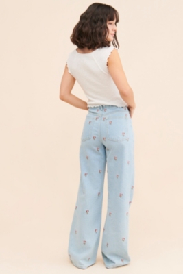 Rose Embroidery Jeans | Nuuly