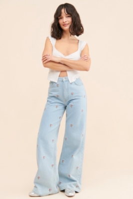Rose Embroidery Jeans | Nuuly