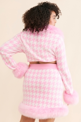 ミニスカート RONRON SET GINGHAM KNIT KNIT MINI SKIRT PINK 3542+3567PK 론론 RONRON SET GINGHAM KNIT MINI SKIRT PINK 3542+3567PK