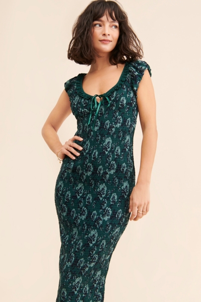 Mckenna Dobby Midi Dress | Nuuly