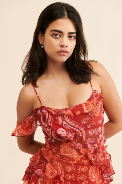Charlize Sheer Midi Dress | Nuuly