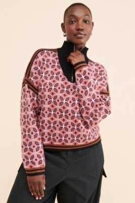 Geometric Half Zip Sweater | Nuuly