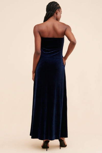 blue velvet slip dress POPPY SATIN VISCOSE SLIP DRESS – Velvet by Graham & Spencer main image 1