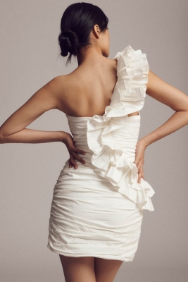 Ollie One-Shoulder Ruffle Mini Dress