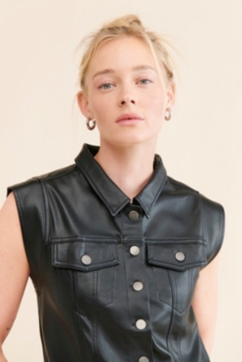 Danni Vegan Leather Midi Dress