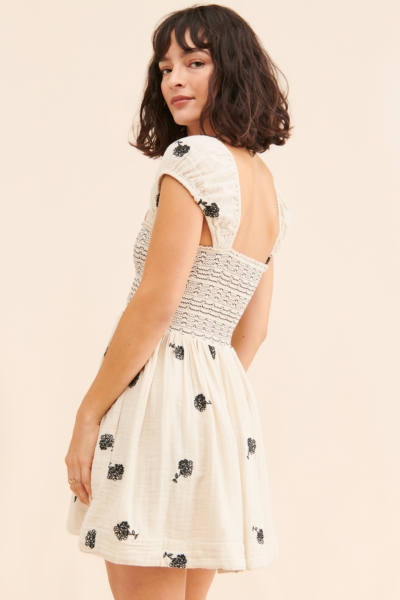 Tory Embroidered Mini Dress