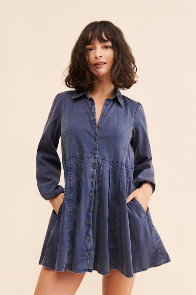white christmas dresses Mia Denim Dress main image 1