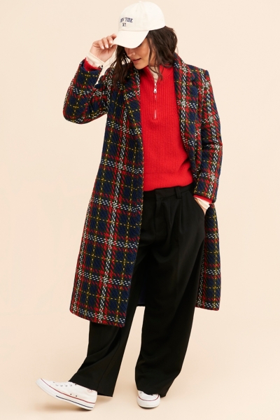 Holiday Plaid Coat | Nuuly