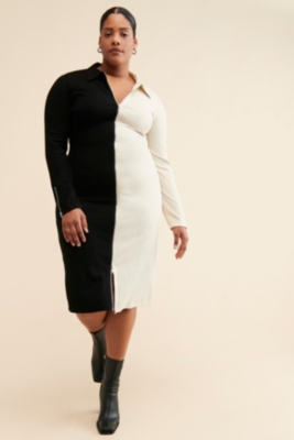 Zip Front Colorblock Midi Dress Nuuly