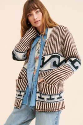 Tate Printed Zip Up Cardigan Nuuly