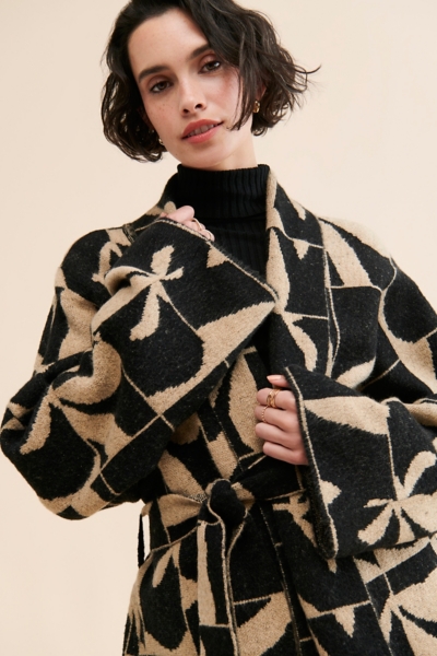 メンズ CALEE GEOMETRICPATTERN OVERSIZE CARDIGAN
