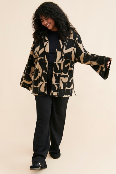 トップス CALEE GEOMETRICPATTERN OVERSIZE CARDIGAN メンズ CALEE GEOMETRICPATTERN OVERSIZE CARDIGAN
