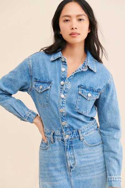 Sweeper Denim Maxi Dress | Nuuly