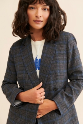 Violet Plaid Blazer