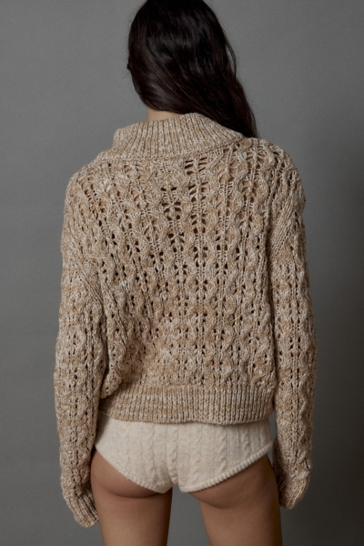 Killian Quarter-Zip Pointelle Sweater | Nuuly
