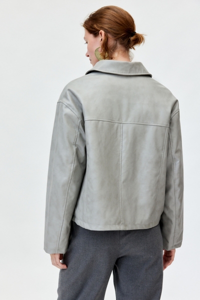 Sasha Vegan Leather Car Jacket | Nuuly