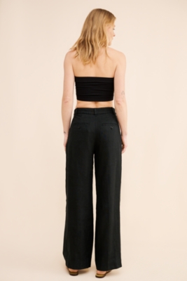 Harlow Linen Wide-Leg Trousers