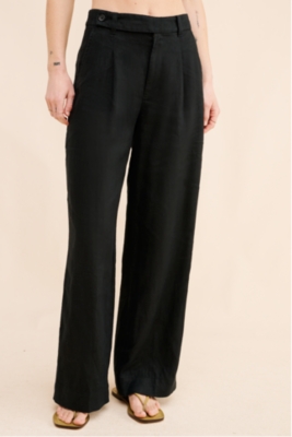 Harlow Linen Wide-Leg Trousers