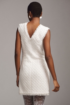 Ella V-Neck Pearl Tweed Mini Dress | Nuuly