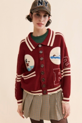 Varsity Patchwork Cardigan