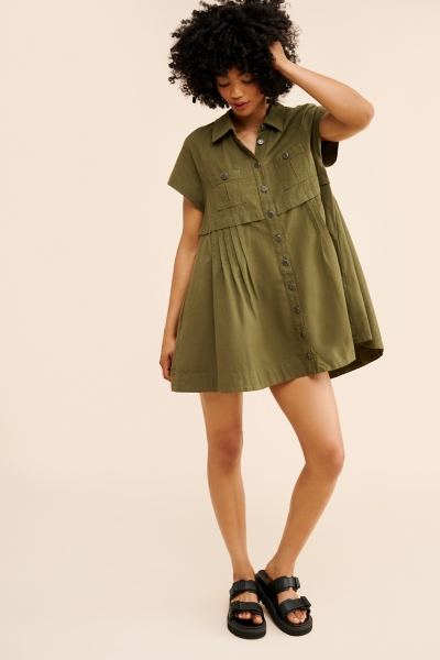 Ronnie Poplin Mini Dress | Nuuly