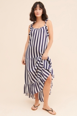 Ruffle Strap Maxi Striped Dress | Nuuly