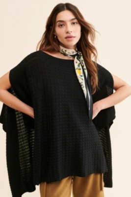 KNIT PONCHO - White | ZARA United States