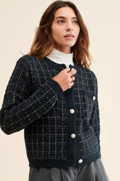 【ネイビー（40）】Christine Textured Knit  | WOMEN Amazon.com: Cable Knit Style: 15 Stunning Patterns for Pullovers