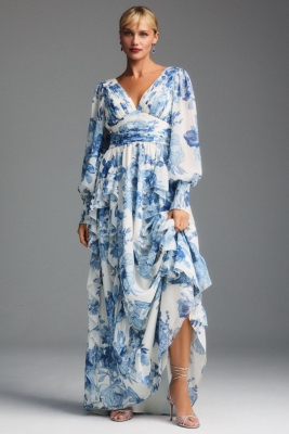 Long Sleeve Chiffon Dress Nuuly