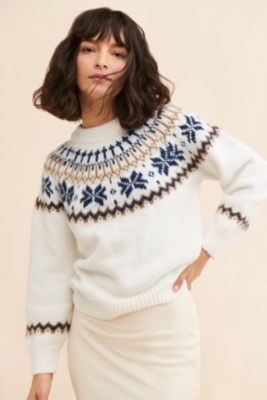 Crew Neck Fair Isle Sweater | Nuuly