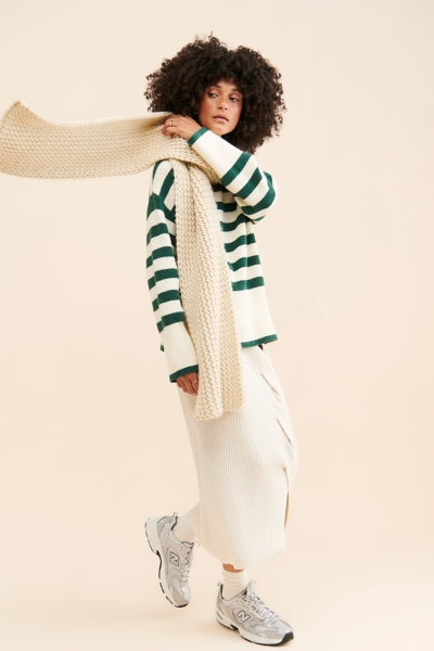 Striped Turtleneck Oversized Sweater | Nuuly