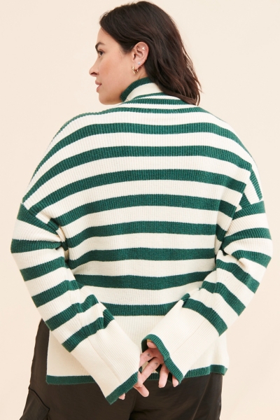 Striped Turtleneck Oversized Sweater | Nuuly