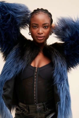 国内未入荷 STARTEXCEEDEND - Gradient Faux Fur Coat Gradient Faux Fur Coat | Nuuly