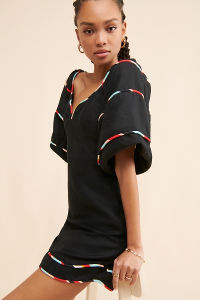 Colored Stripes Short Sleeved Dress | Nuuly