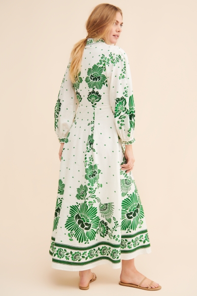 princess polly baby blue dress Farm Rio Forest Soul printed linen-blend maxi dress Farm Rio