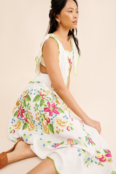 chinese dress ladies Farm Rio Women's Tropical Romance Maxi Dress