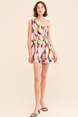 The Kiss Multicolor One Shoulder Romper | Nuuly