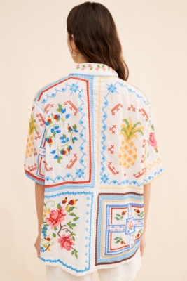 Men's Tropical Cross Stitch Shirt