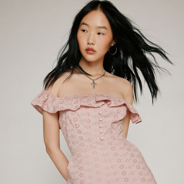 Jeena Eyelet Off-The-Shoulder Romper | Nuuly Jeena Eyelet Off-The-Shoulder Romper | Nuuly