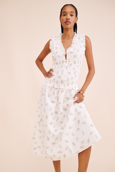 Dion Floral Smocked Midi Dress | Nuuly