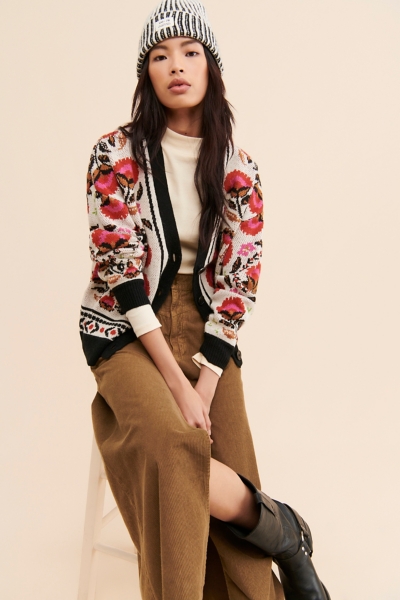 カーディガン ParadiseBirdCardigan Leopard Joca Cardigan – Easy Clothes North America