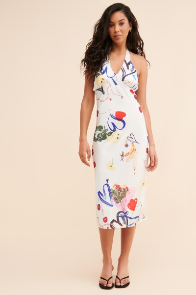 knee length dresses for ladies Everleigh - Slate Blue Midi Dress
