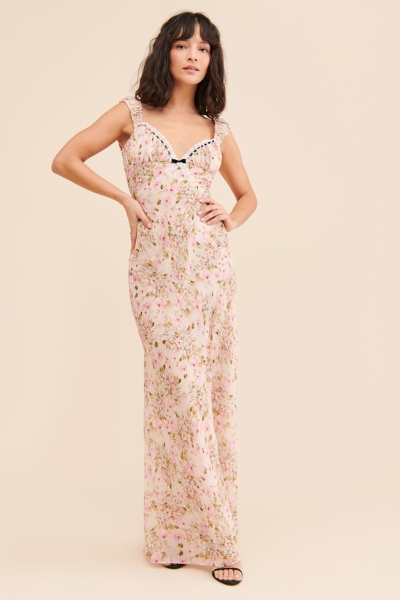 knee length dresses for ladies For Love & Lemons Emmaline Maxi Dress