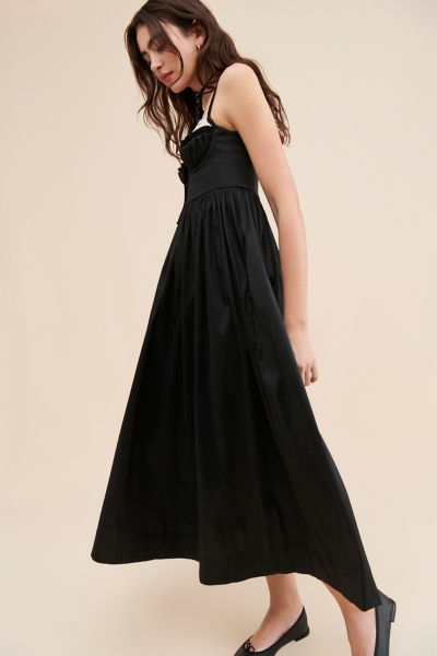 for love & lemons doris midi dress Rent For Love & Lemons Black Dress UK 8