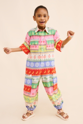 Kids Sweet Orchard Linen Jumpsuit