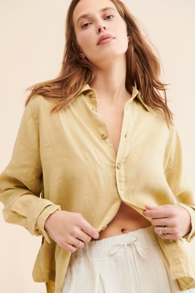 【H】neau linen tops cream linen tops (-cream-) – NEAU