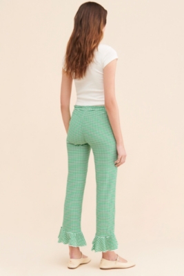 Daphne Printed Ruffle Flare Pants | Nuuly