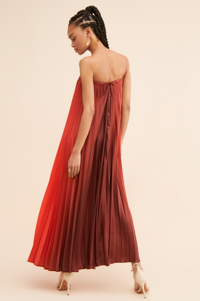 open lace back dress Brushed Cotton One Shoulder Maxi Dress